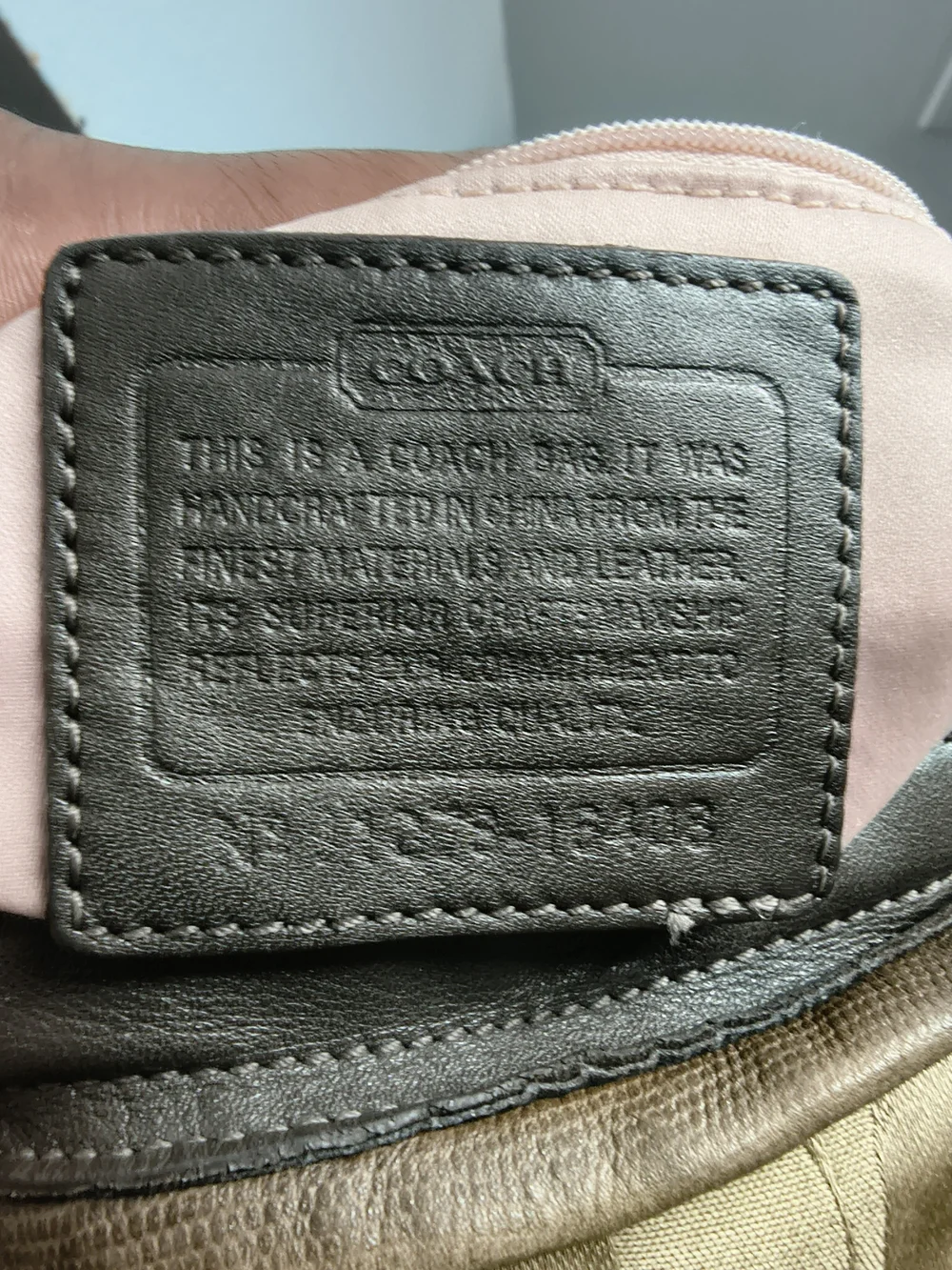 Coach Tan Signature Canvas Hobo with Dark Brown Leather and Gold Hardware